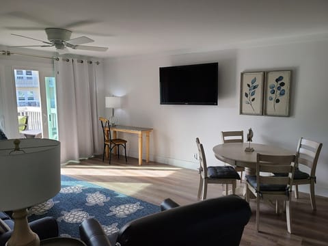 Enjoy a movie on the flat screen