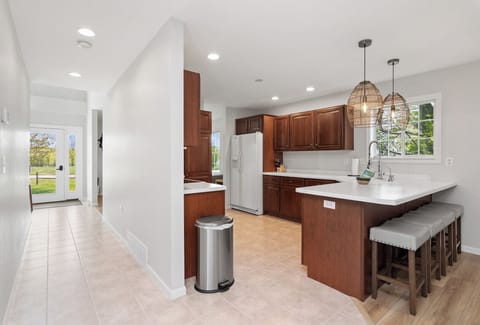 Kitchen and hallway to front door