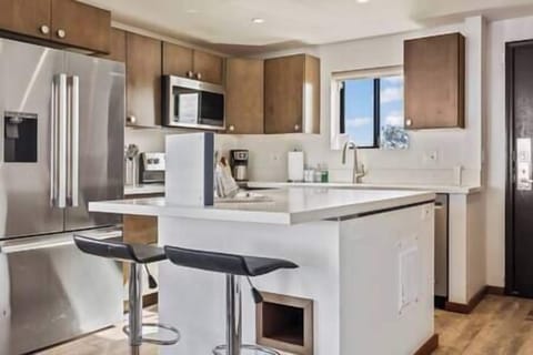 Bright and clean updated kitchen with stainless appliances