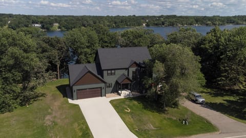 Aerial view of front of house