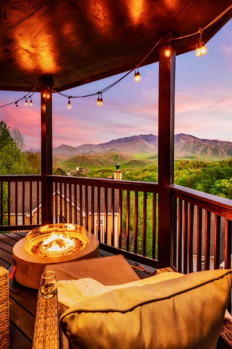 Fire Pit and Deck Furniture with an Amazing View