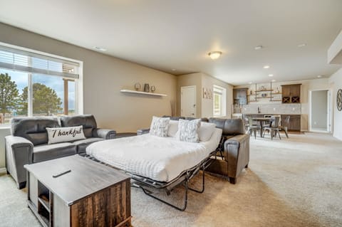 Versatility meets comfort in our living room retreat. Welcome to a space where relaxation seamlessly transitions to accommodation with our convertible sofa bed, ensuring every guest feels right at home.