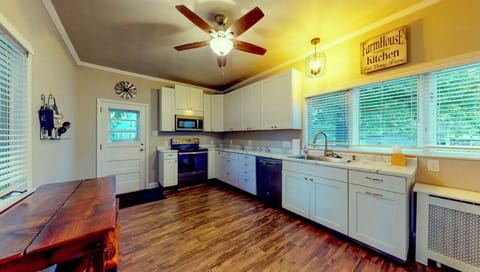 Large Victorian kitchen with modern conveniences. Microwave, K-pod coffee maker