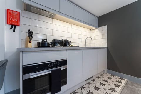 Well-equipped studio kitchen