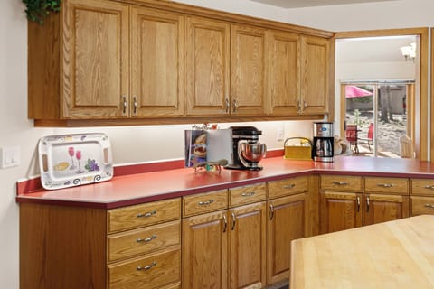 Kitchen with mixer and small appliances