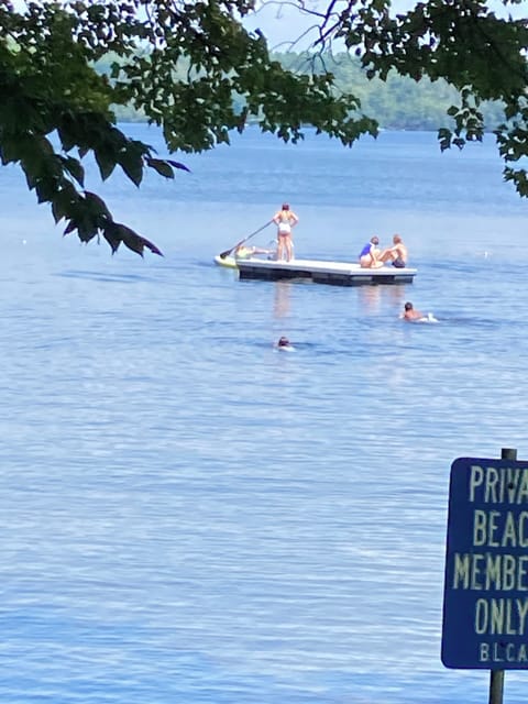 One of the swim platforms at the community beach.