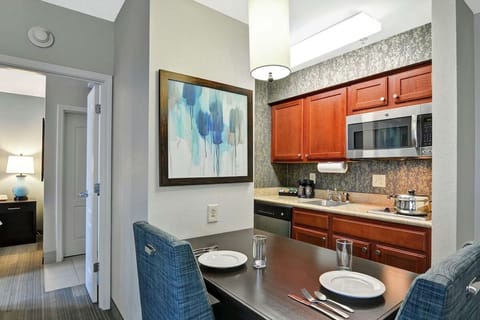 Gather for easy meals in the bright, convenient kitchenette.