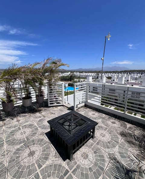 Rooftop Garden with Fireplace