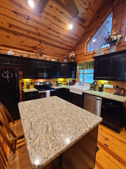 Full Kitchen: Granite Counters, Famers Sink, Dishes, Glassware, Flatware, etc.