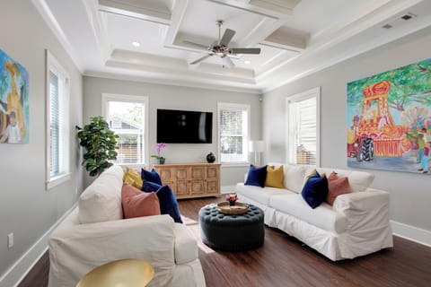 Plush living room to relax in