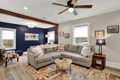 Enjoy the cozy living room with family and friends while watching your favorite streaming channels. 