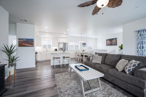 Front home upstairs living room with pull out queen sofa bed