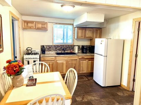 Downstairs kitchen and dining area