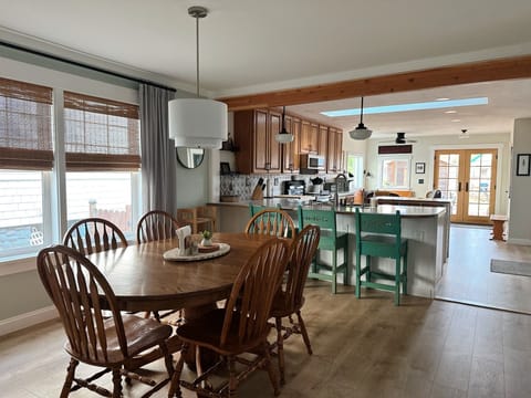 Spacious dining room.