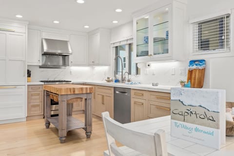 Fully stocked high-end kitchen