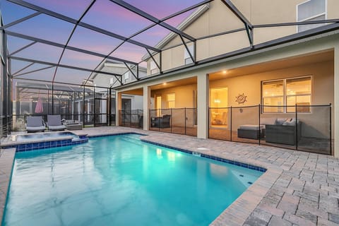 Relax in the private pool