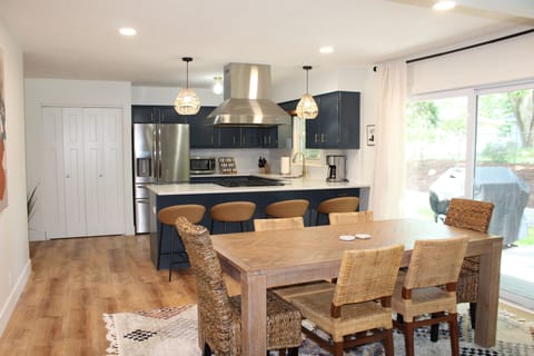 dining and kitchen with full accompaniments