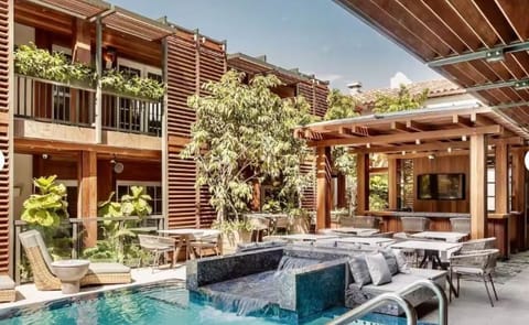 Soak up the sun beside the stylish courtyard pool.