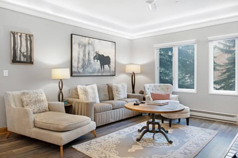 The Living Room offers a 3 seat sofa, chaise lounge and club chair to kick back and relax.