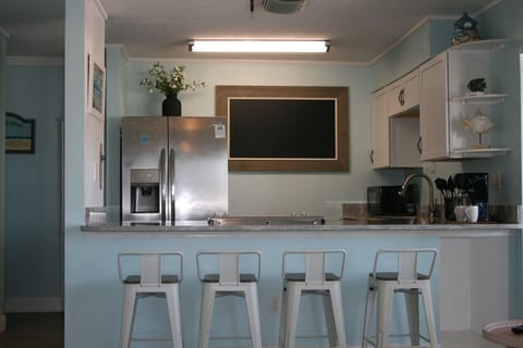 View of the kitchen.