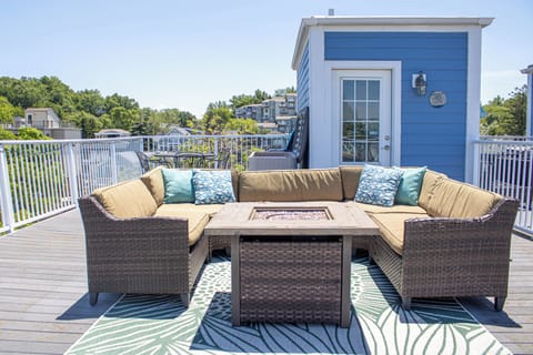 Enjoy the views on the large, furnished roof top deck