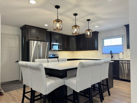 Kitchen with large center island