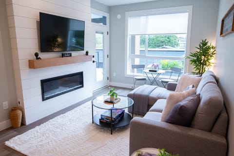 Enjoy a meal or lounge on the couch while enjoying the view or watching TV.