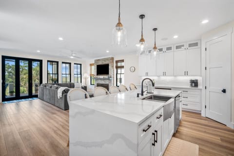 Chef's Kitchen Open to Living Room