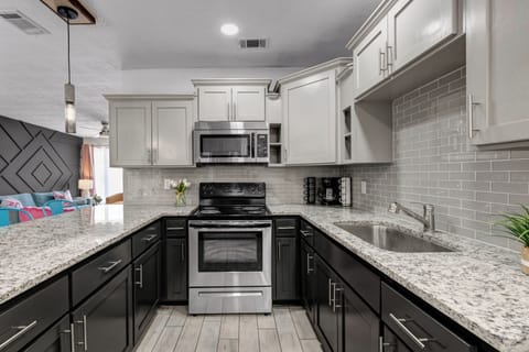 Chefs kitchen with all the necessities. 