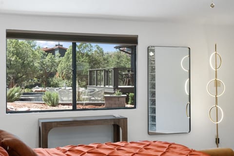 Relax in bed and enjoy the beautiful outside view from your room