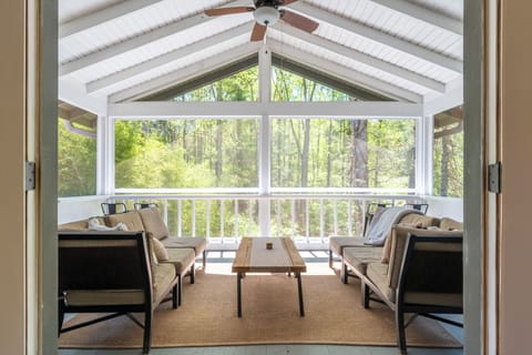 Our favorite part of the house, the screened in porch!