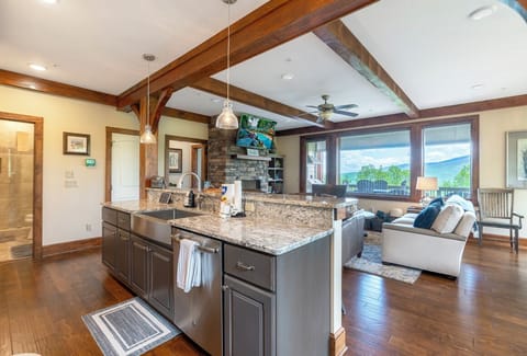 Kitchen--- Open Floor Plan with Mtn. Views