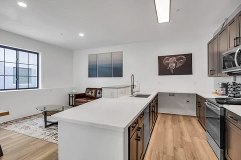 Kitchen + living room views