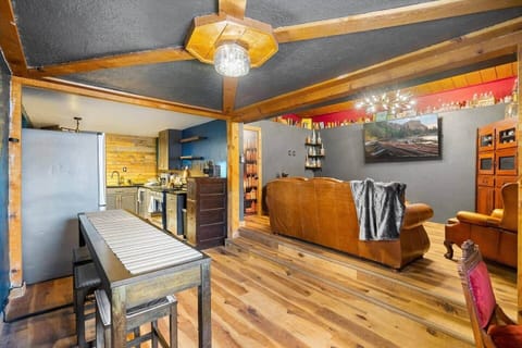 Open concept dining space and living room