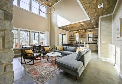 Step into a space where high ceilings meet chic comfort, the perfect setting to relax and recharge.