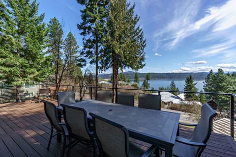 Outside Deck with 8 seating dining table