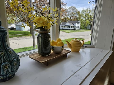 Enjoy the natural light from this beautiful bay window in the Kitchen.
