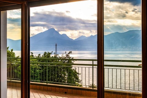 Top floor balcony view at sunset