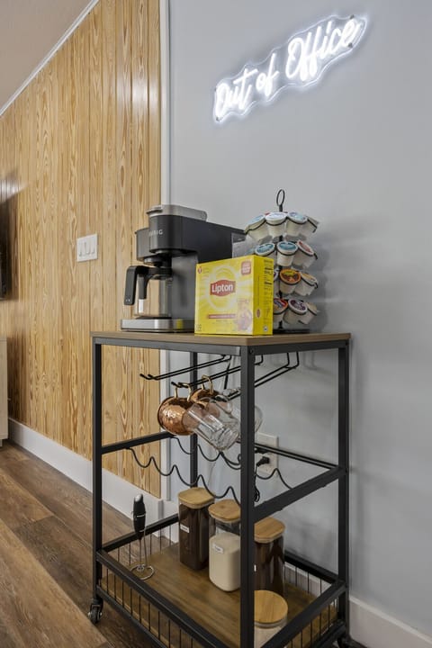 Cocoa Beach Coffee & Tea Corner | “Out of Office” Comfort & Pet-Friendly Ease—styled for slow sips and breezy coastal vibes.