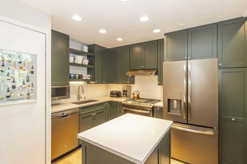 Well-appointed kitchen with pantry cabinet.