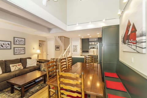 Large table for dining, games, puzzles, work, etc.