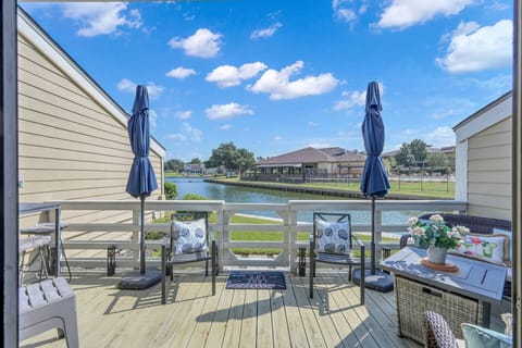 Lakefront patio with amazing views