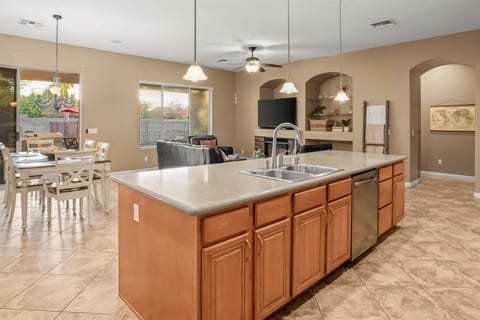 Fully stocked kitchen