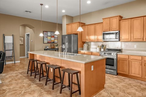 Fully stocked kitchen