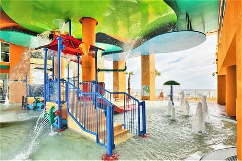 Multiple pools for guest use and children's water play area