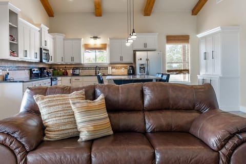 Front Living Room with Smart TV Open to the Kitchen/Dining Room Area