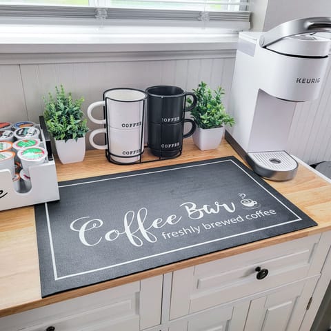 Grab a cup of coffee maker with Keurig (coffee, creamer and sweeteners provided)