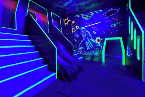 Our Star Wars playroom was carefully crafted by previous Disney Imagineers who spent weeks doing all the artwork. 
