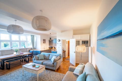 Open plan kitchen, dining and sitting room