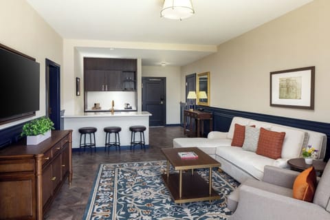 Stretch out in a roomy suite with lounge seating and kitchenette.